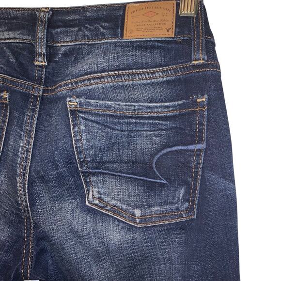 American Eagle Jeans Womans 0 Jegging Ankle Super Stretch Denim Distressed - Picture 6 of 11